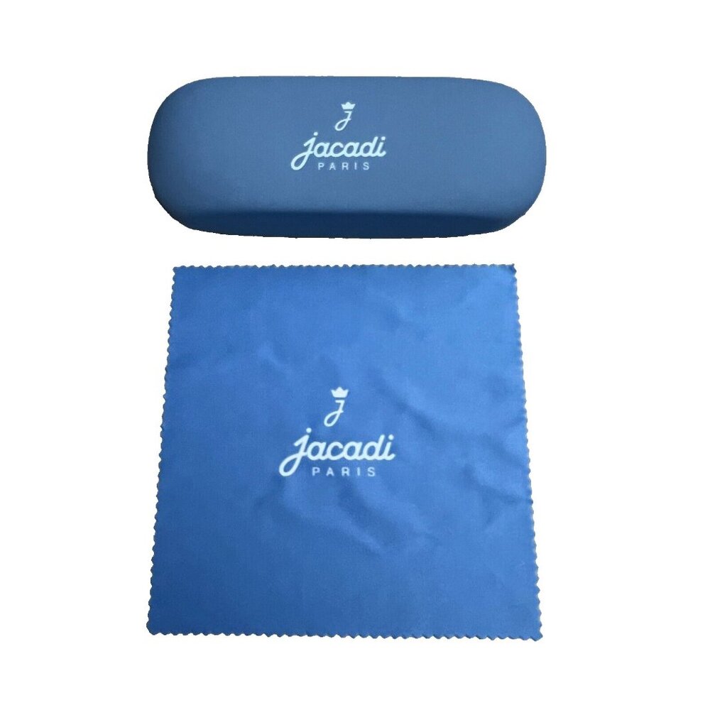Jacadi Paris Sunglass Eye Glasses Hard Case & Cloth Blue ~New